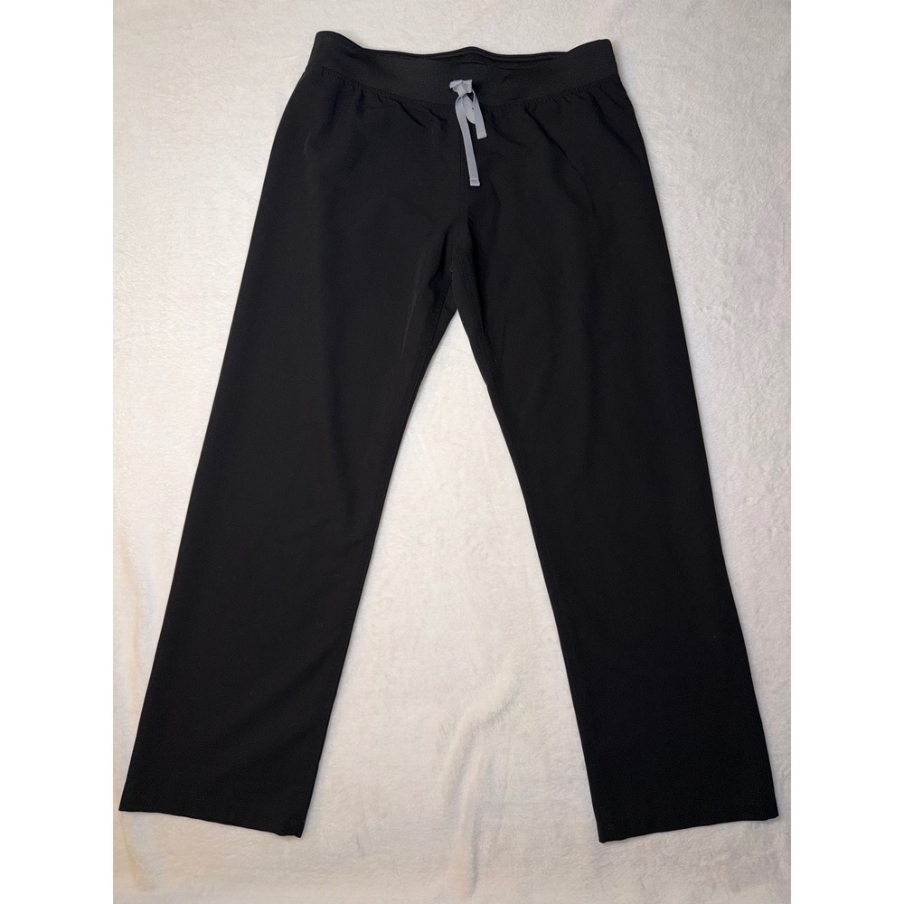 FIGS Technical Collection Livingston Black Scrub Pants Size L Womens Drawstring